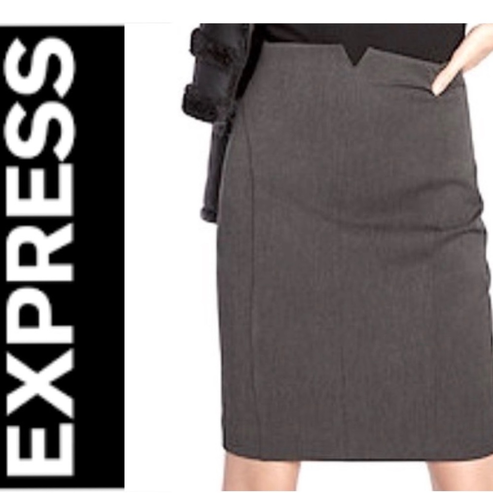 NWT EXPRESS Charcoal Gray Pencil Skirt/Size 6